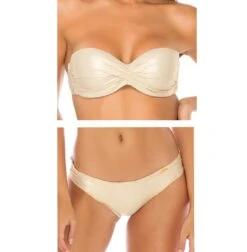 Empreinte Boutique 38 Bikini 2 Pièces Bandeau Doré Ou Noir Cosita Buena